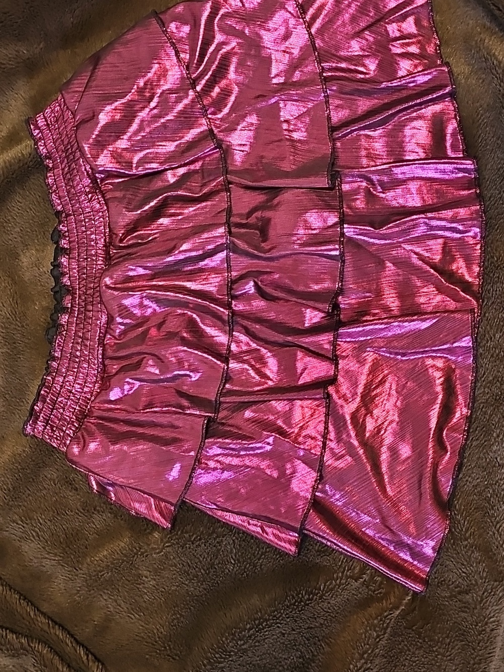 Justice Size Xl Metallic Pink Skirt